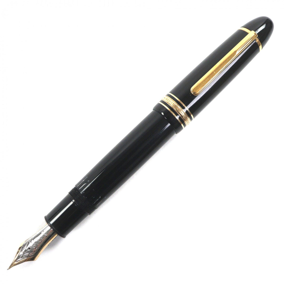 Very Good MONTBLANC fountain pen Meisterstück 149 white star black 14K mens