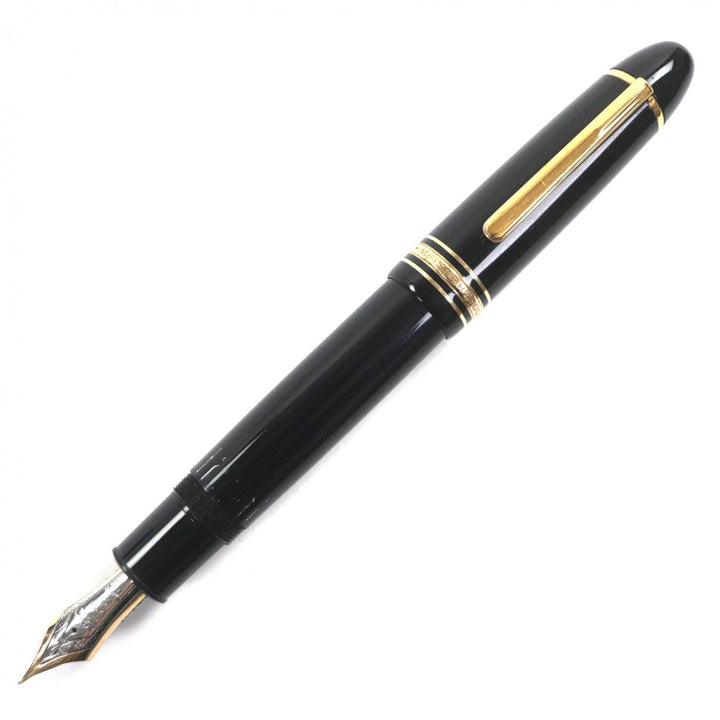 Very Good MONTBLANC fountain pen Meisterstück 149 white star black 14K mens