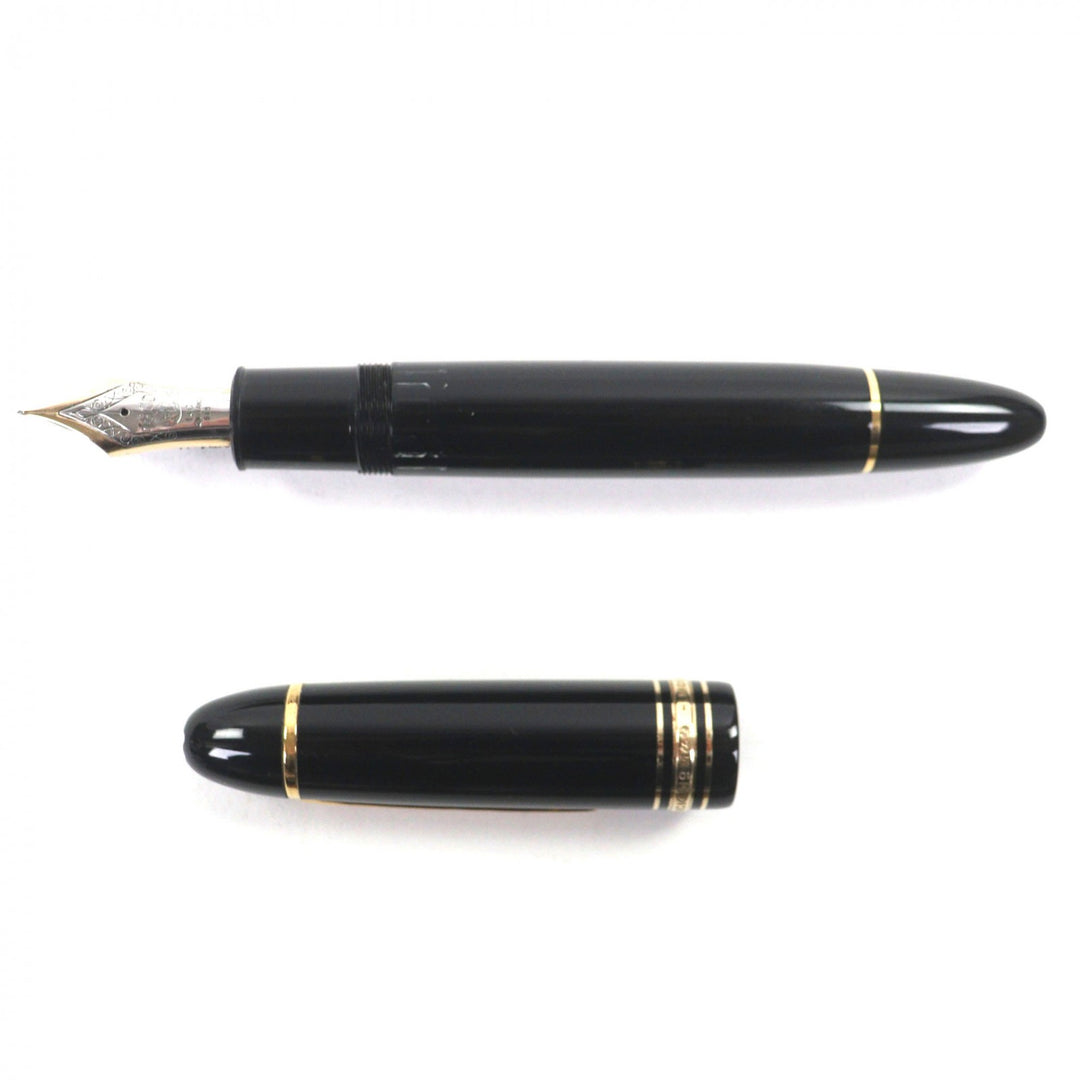Very Good MONTBLANC fountain pen Meisterstück 149 white star black 14K mens