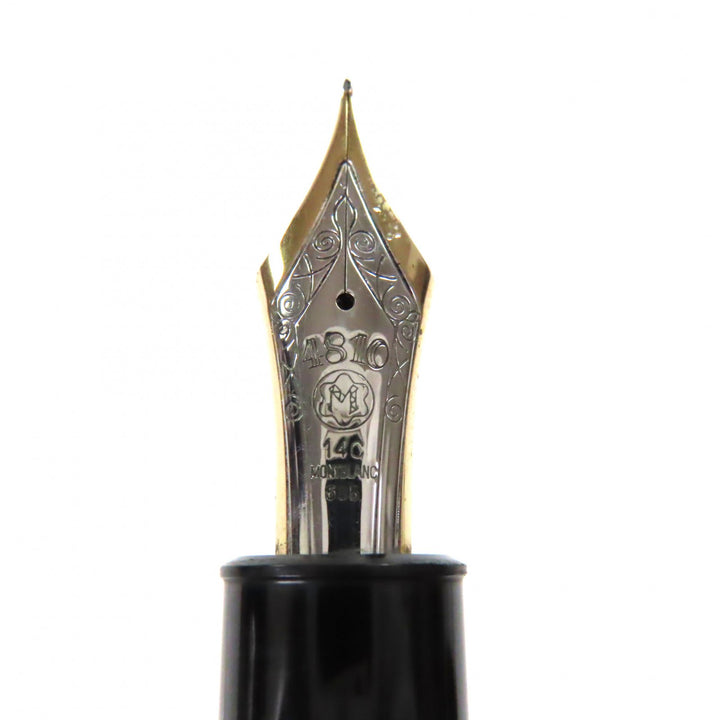 Very Good MONTBLANC fountain pen Meisterstück 149 white star black 14K mens