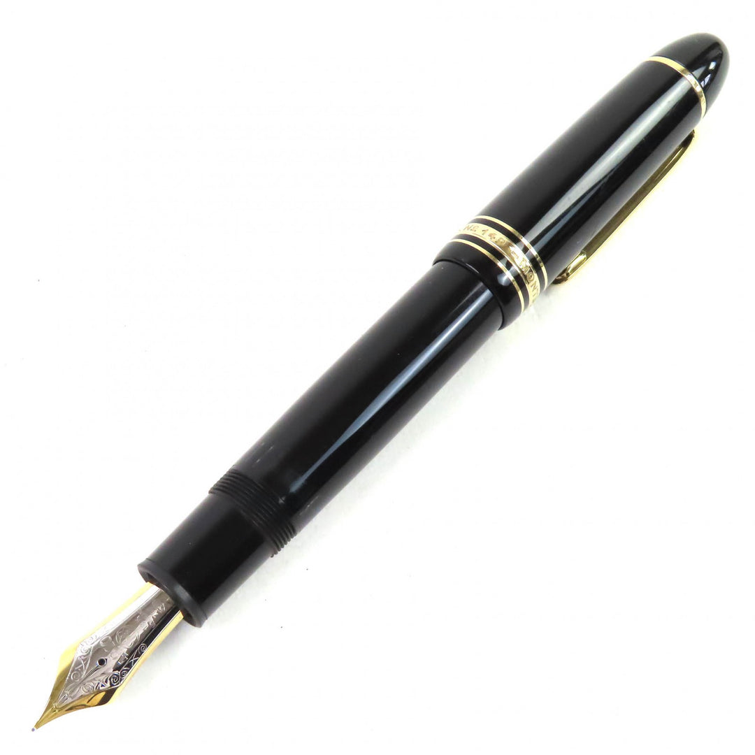 Very Good MONTBLANC fountain pen Meisterstück 149 Nib: 18K White Star black 18K