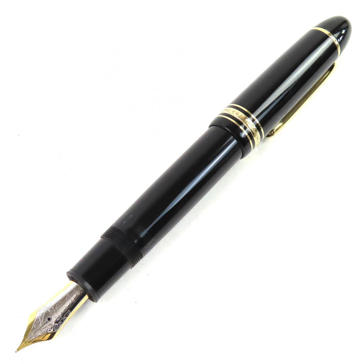 Very Good MONTBLANC fountain pen Meisterstück 149 Nib: 18K White Star black 18K