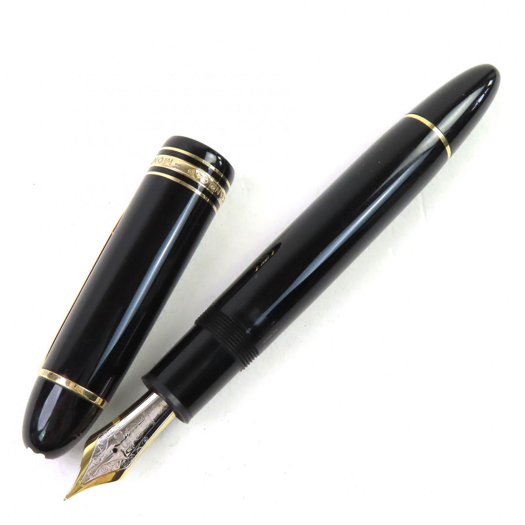 Very Good MONTBLANC fountain pen Meisterstück 149 Nib: 18K White Star black 18K