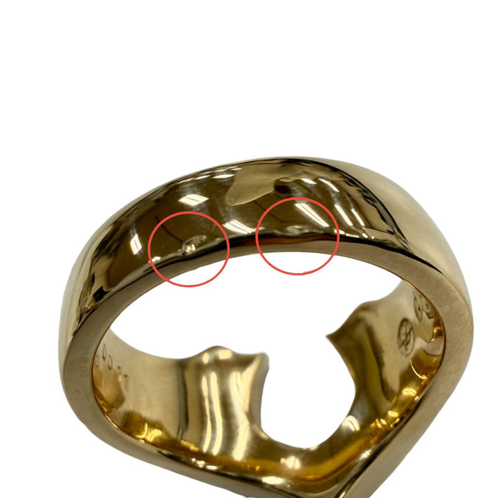 Great GARDEL Ring ring Horse shoe ring Diamond D0.11 gold 18K mens