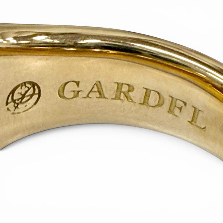 Great GARDEL Ring ring Horse shoe ring Diamond D0.11 gold 18K mens