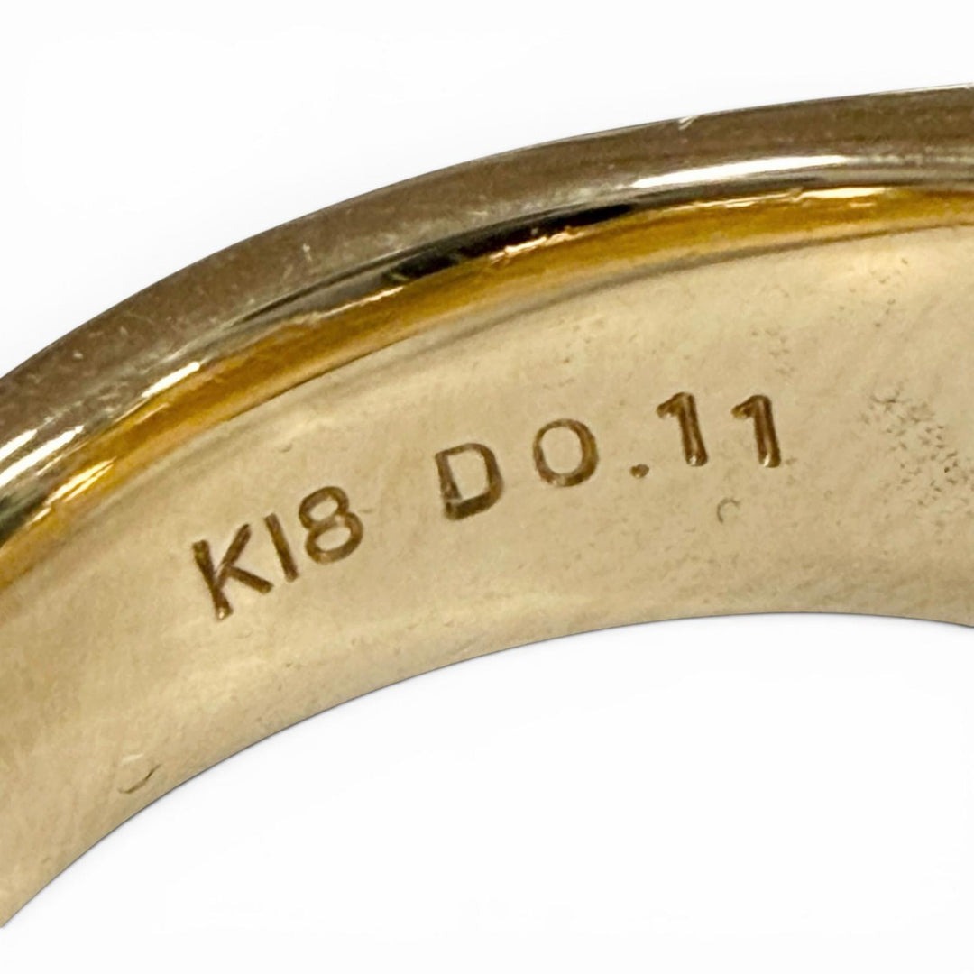 Great GARDEL Ring ring Horse shoe ring Diamond D0.11 gold 18K mens