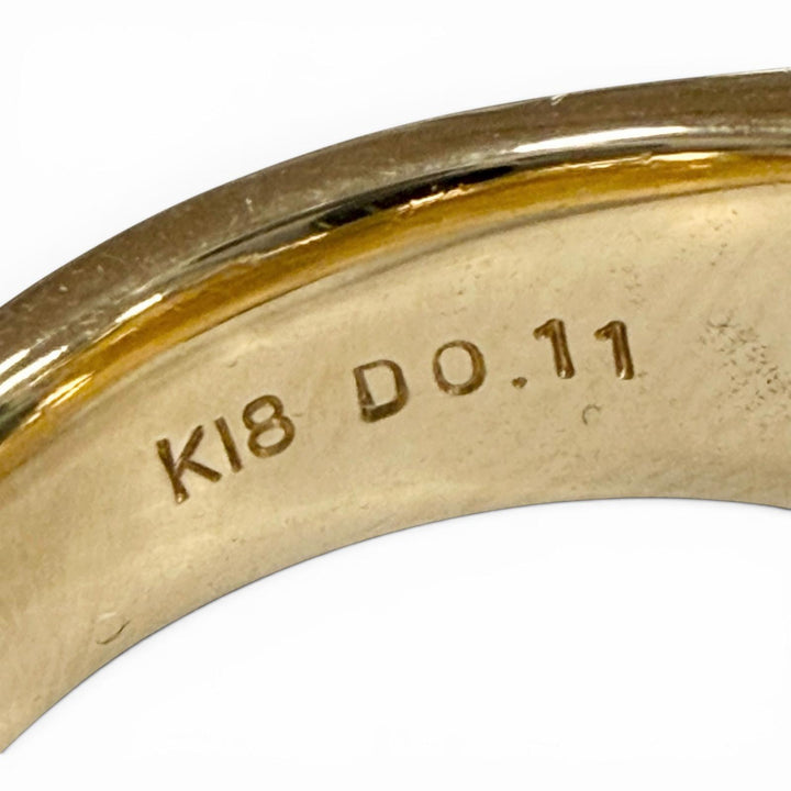 Great GARDEL Ring ring Horse shoe ring Diamond D0.11 gold 18K mens