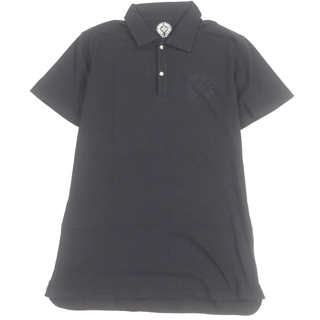 Excellent CHROME HEARTS Short sleeve polo shirt Cross ball button