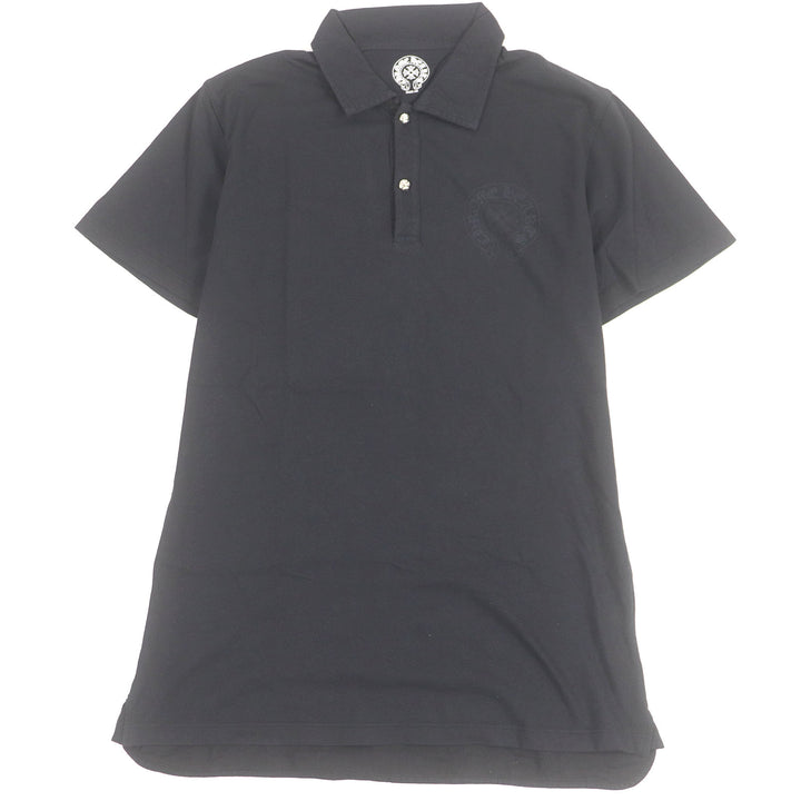 Excellent CHROME HEARTS Short sleeve polo shirt Cross ball button