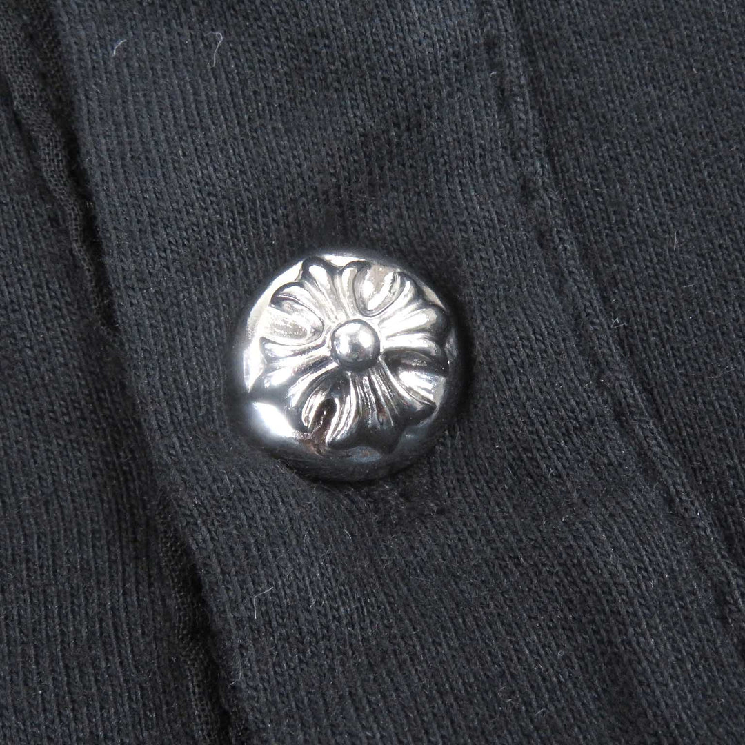 Excellent CHROME HEARTS Short sleeve polo shirt Cross ball button