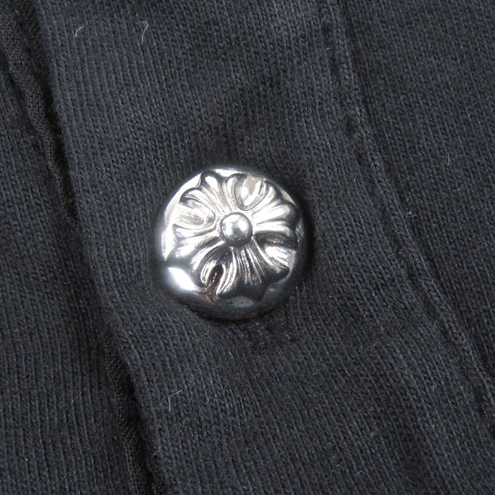 Excellent CHROME HEARTS Short sleeve polo shirt Cross ball button