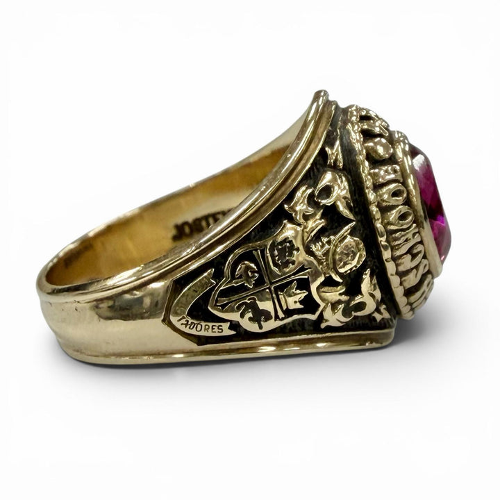 Great JOSTENS Ring ring LOS ALTOS HIGH SCHOOL, 1974 (College) gold 10K mens