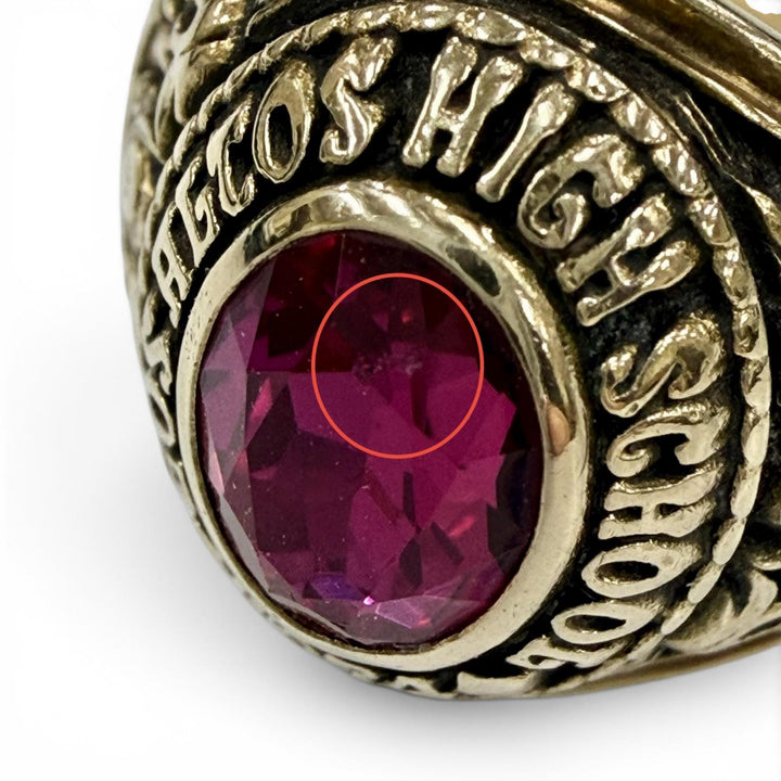Great JOSTENS Ring ring LOS ALTOS HIGH SCHOOL, 1974 (College) gold 10K mens
