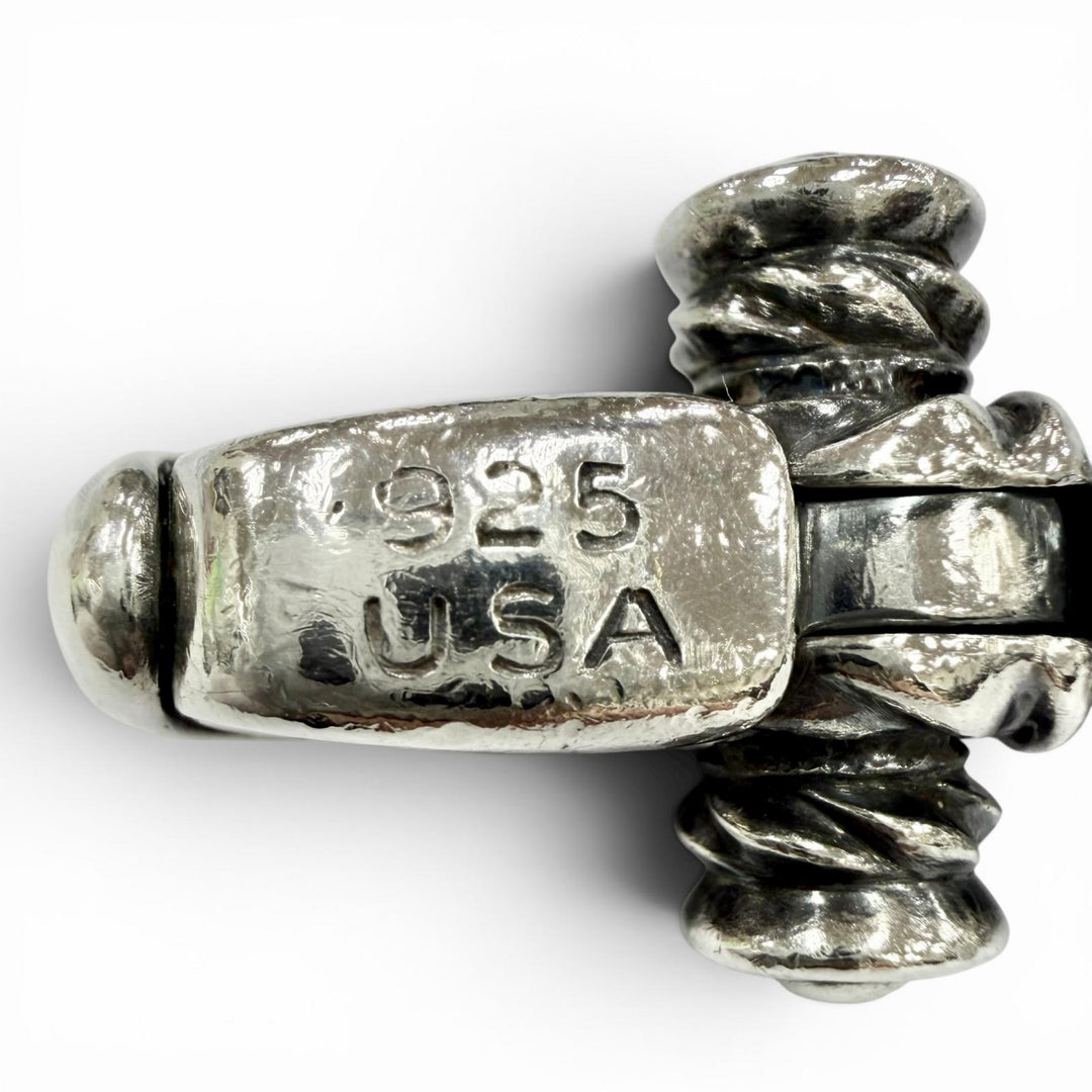 Great LONE ONES key ring 2 Crane Bell M Key clasp Silver 925 mens