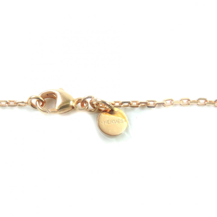 Pristine HERMES Necklace Asdukur Heart pink gold brown Women