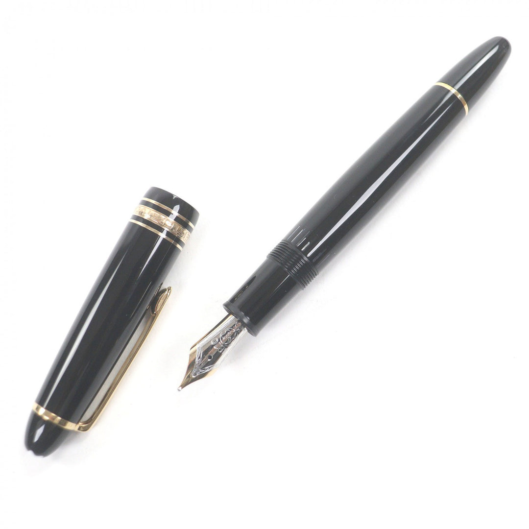 Excellent MONTBLANC fountain pen Meisterstück Cap type black 14K mens