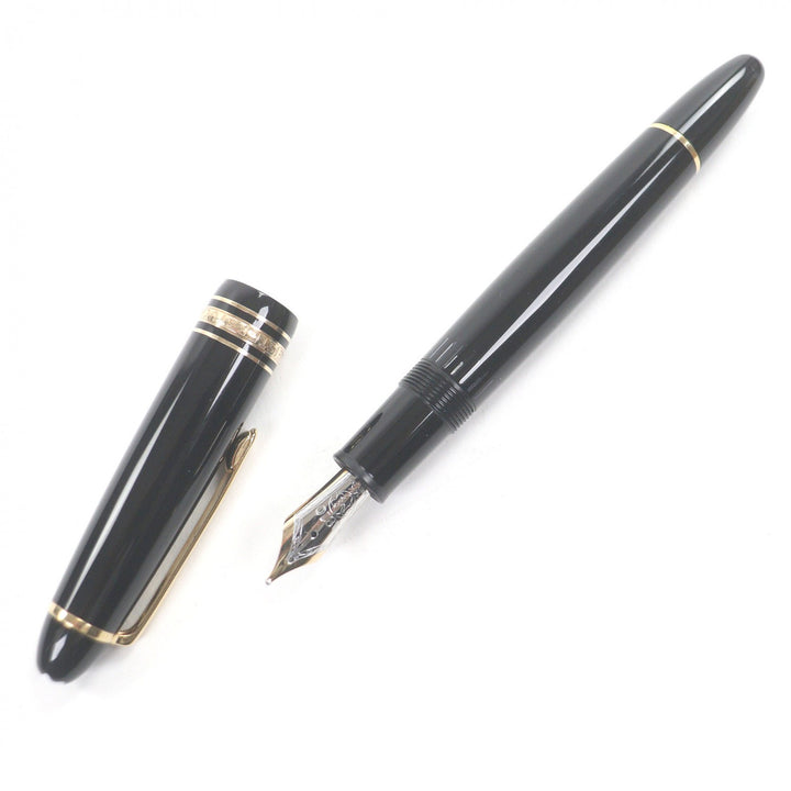 Excellent MONTBLANC fountain pen Meisterstück Cap type black 14K mens