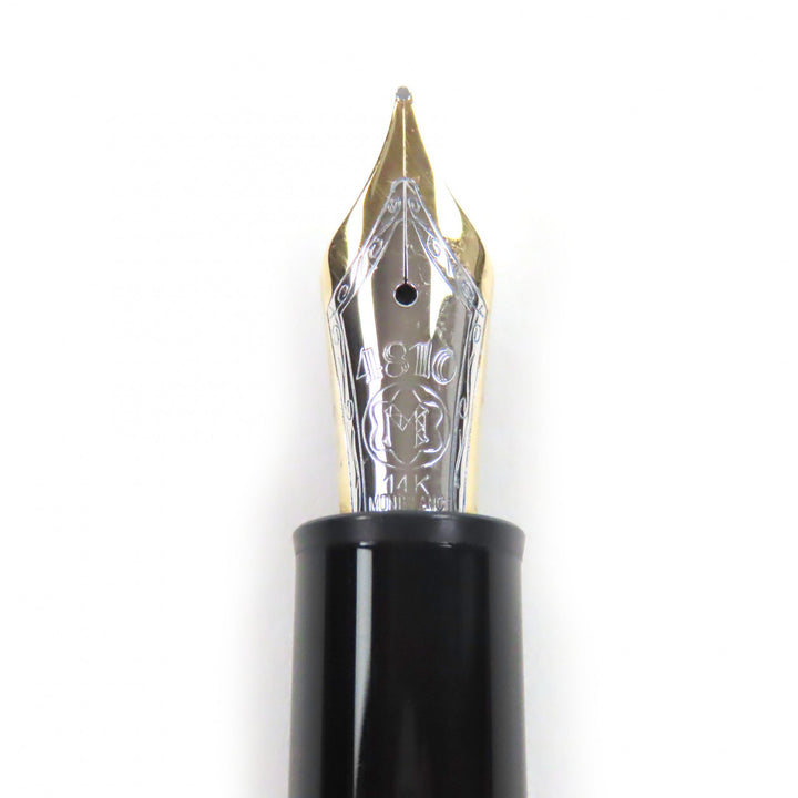 Excellent MONTBLANC fountain pen Meisterstück Cap type black 14K mens