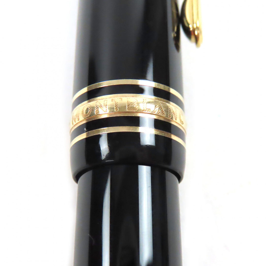 Excellent MONTBLANC fountain pen Meisterstück Cap type black 14K mens