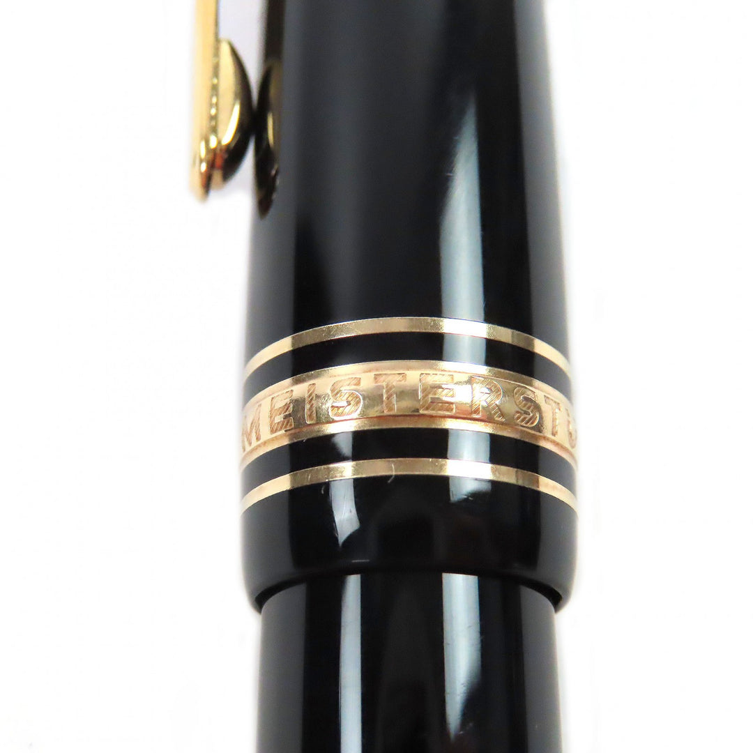 Excellent MONTBLANC fountain pen Meisterstück Cap type black 14K mens