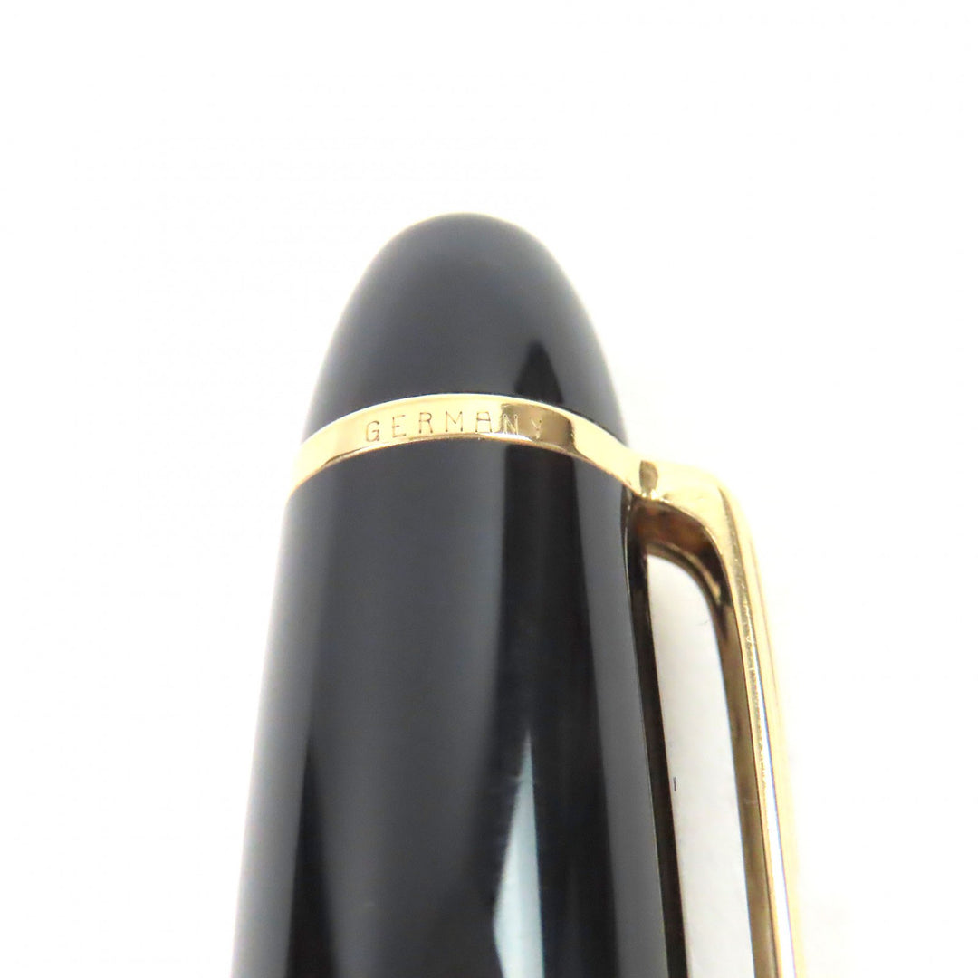 Excellent MONTBLANC fountain pen Meisterstück Cap type black 14K mens