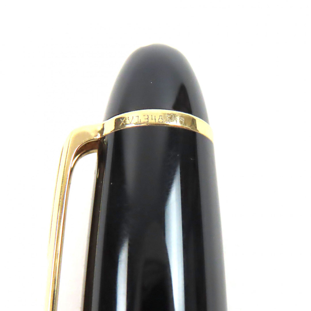 Excellent MONTBLANC fountain pen Meisterstück Cap type black 14K mens