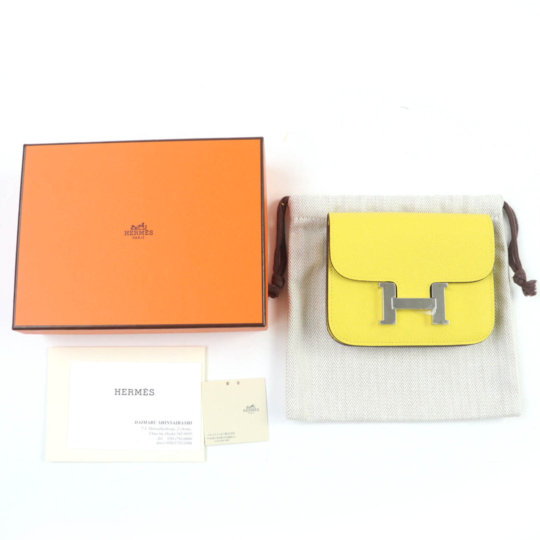 HERMES Bifold Wallet Constance Slim Compact wallet Epsom Leather Women
