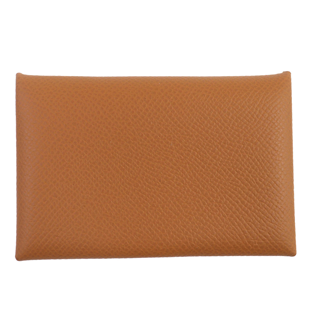 Pristine HERMES Card Case Calvi Epsom Leather Women