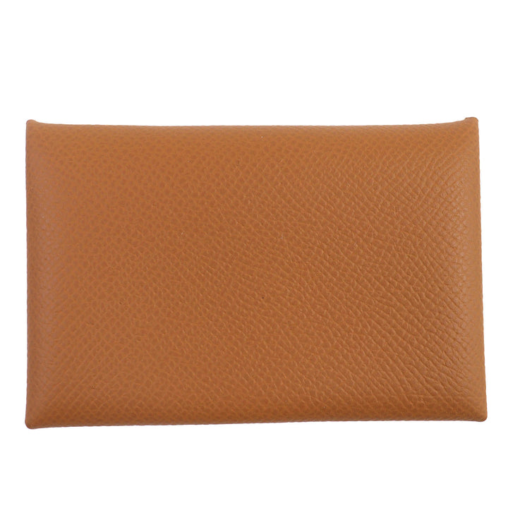 Pristine HERMES Card Case Calvi Epsom Leather Women