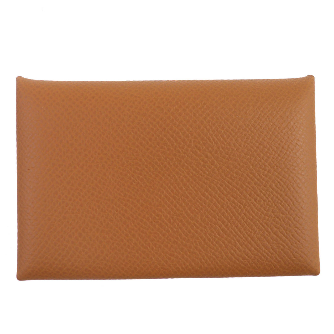 Pristine HERMES Card Case Calvi Epsom Leather Women