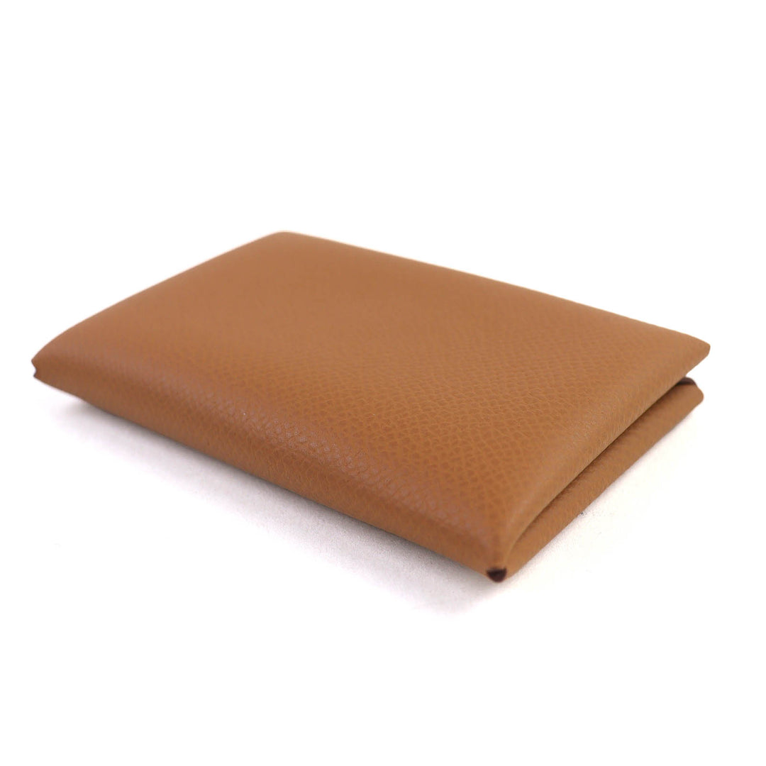 Pristine HERMES Card Case Calvi Epsom Leather Women