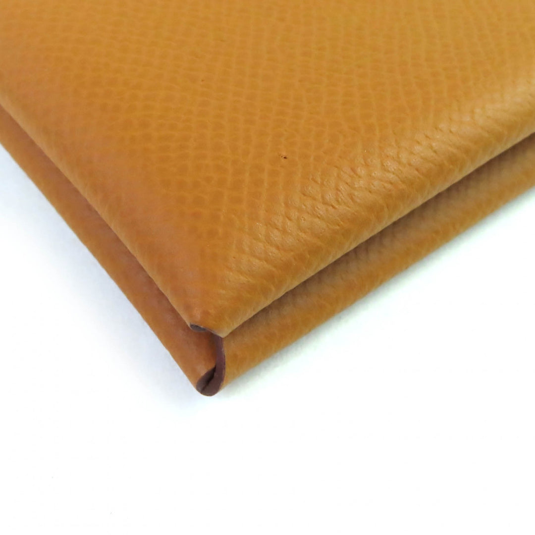 Pristine HERMES Card Case Calvi Epsom Leather Women