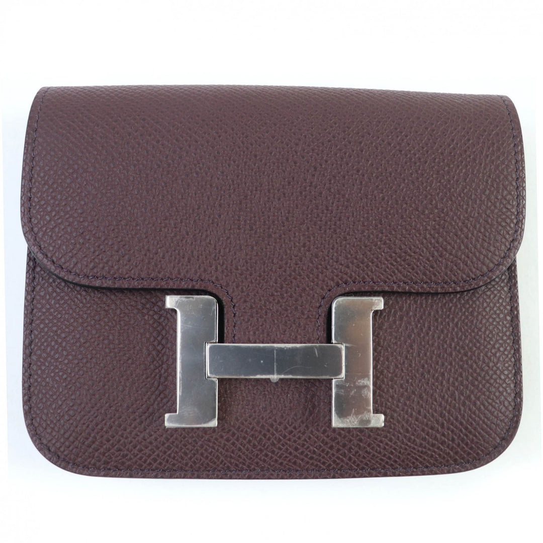 HERMES Bifold Wallet Constance Slim Compact wallet Epsom Leather Women