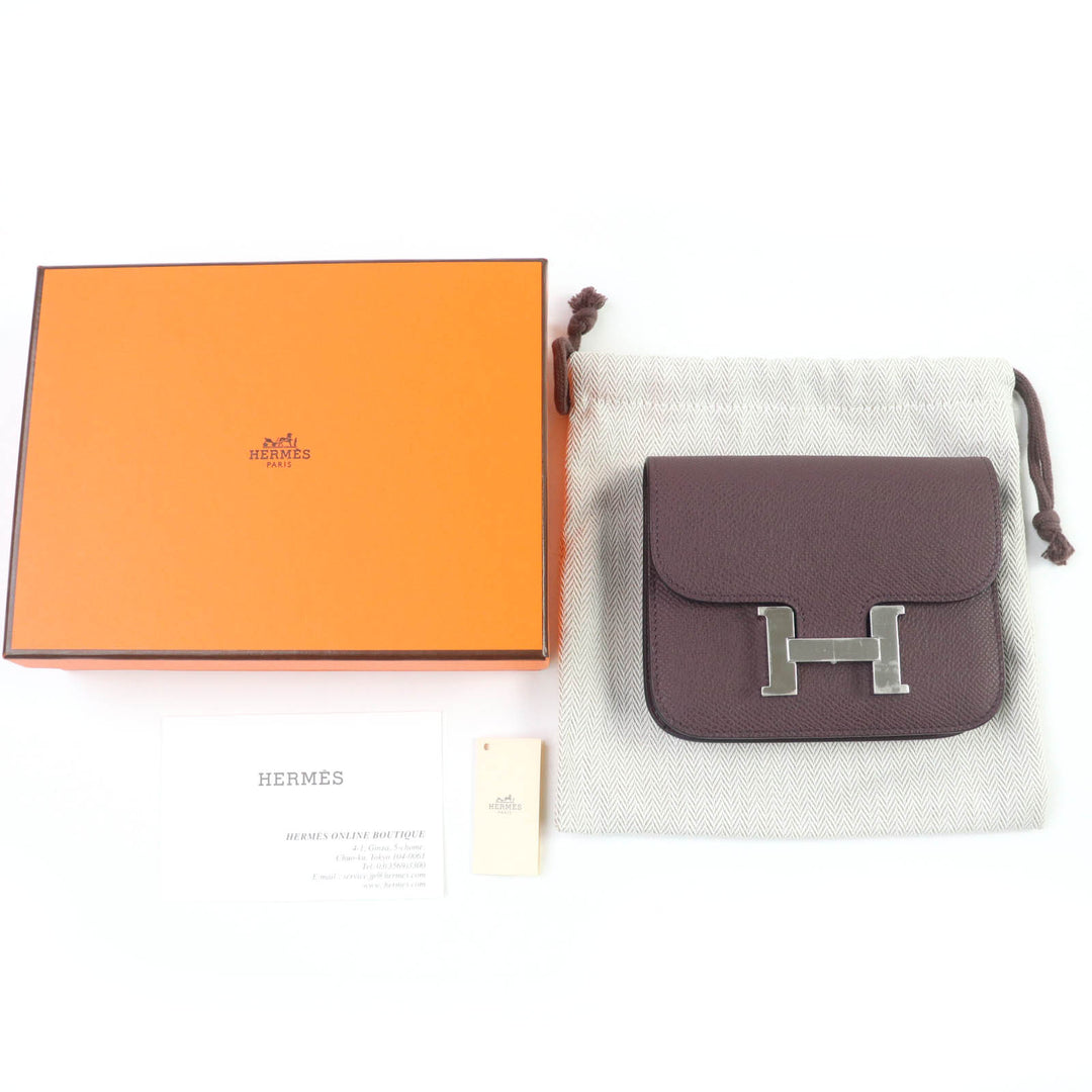 HERMES Bifold Wallet Constance Slim Compact wallet Epsom Leather Women