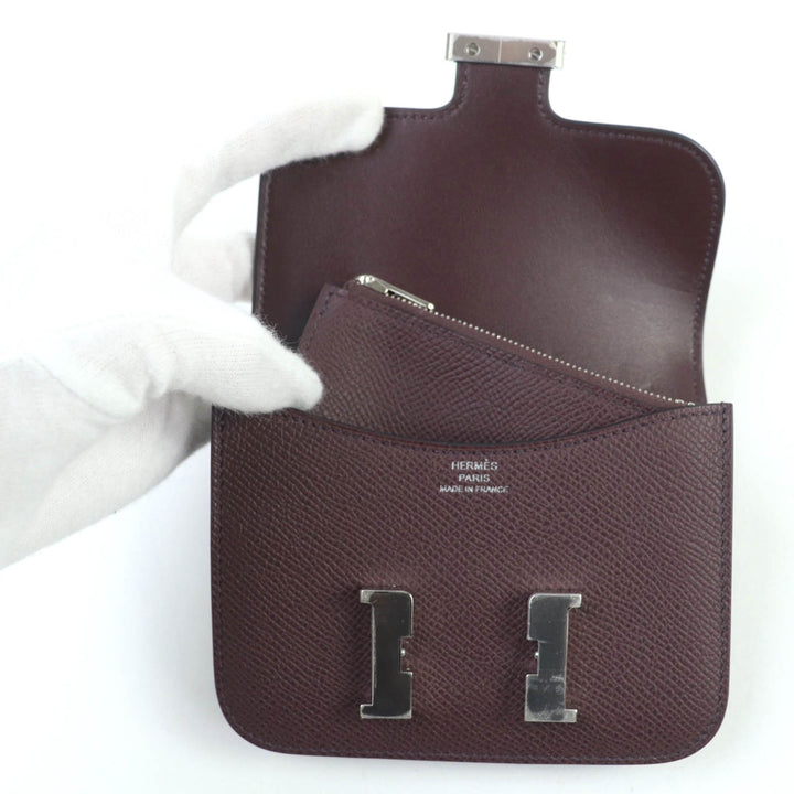 HERMES Bifold Wallet Constance Slim Compact wallet Epsom Leather Women