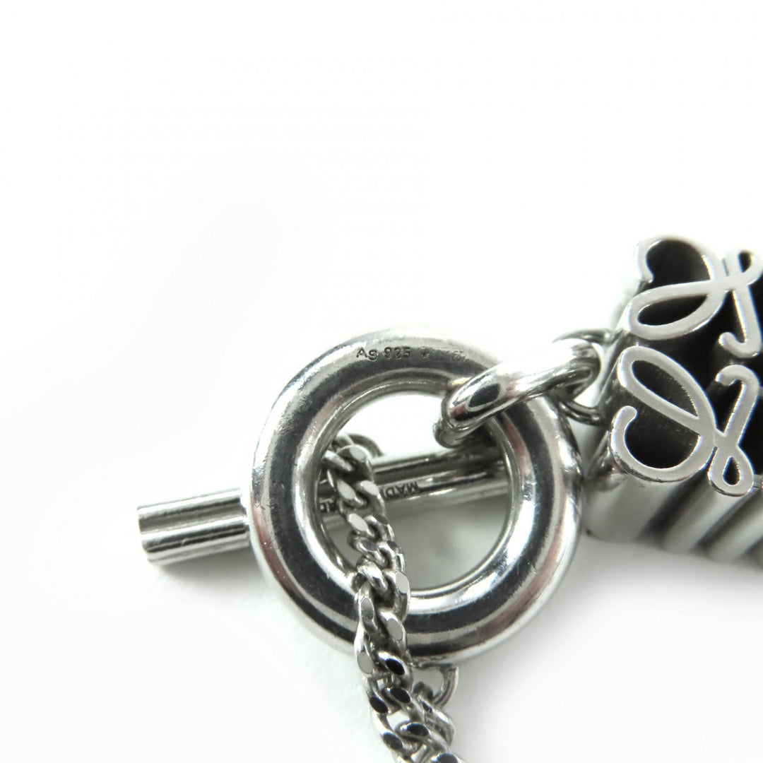 Excellent LOEWE Necklace Anagram Pendant Silver AG925 Women J821241X07