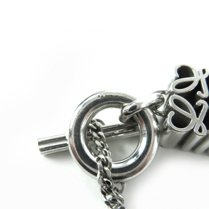 Excellent LOEWE Necklace Anagram Pendant Silver AG925 Women J821241X07