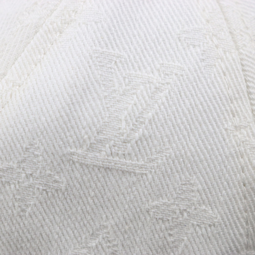 Excellent LOUIS VUITTON cap Two-tone Travel Cap S00 White navy cotton mens S M5147L