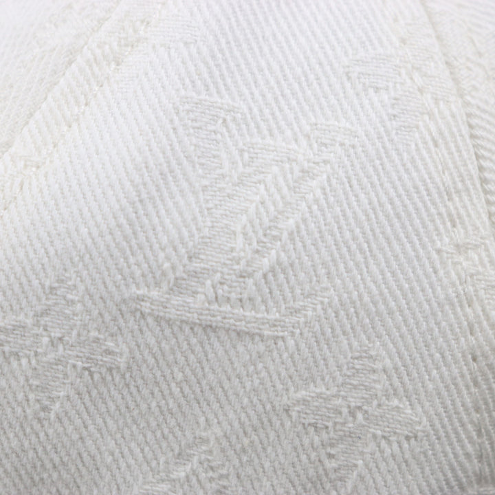 Excellent LOUIS VUITTON cap Two-tone Travel Cap S00 White navy cotton mens S M5147L