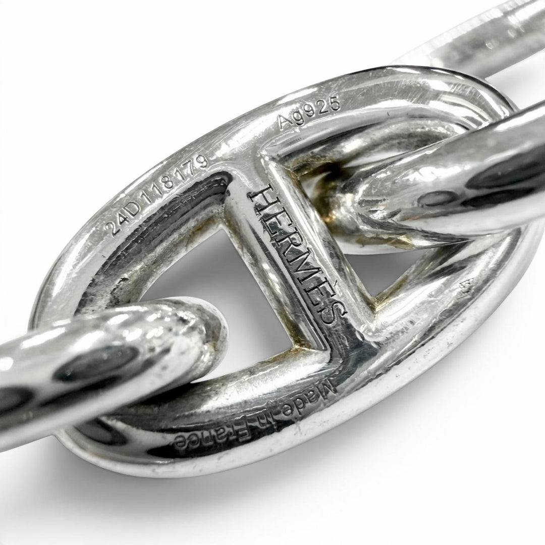 Great HERMES Necklace Chene Dunkle GM 29 frames Silver AG925 mens 24D118179