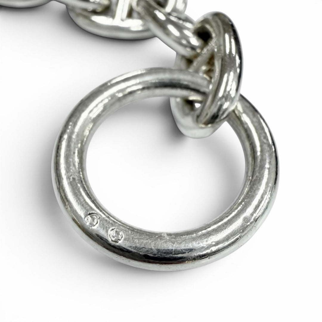 Great HERMES Necklace Chene Dunkle GM 29 frames Silver AG925 mens 24D118179
