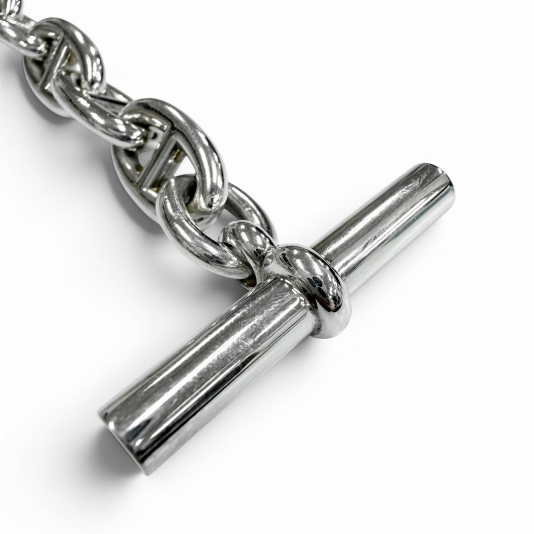 Great HERMES Necklace Chene Dunkle GM 29 frames Silver AG925 mens 24D118179