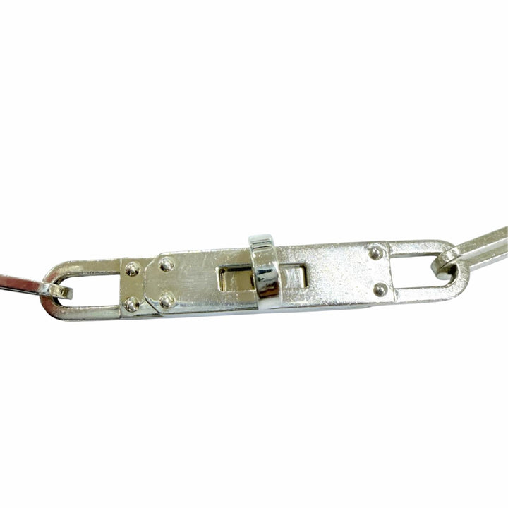 Very Good HERMES Alpha Kelly Cadena Necklace Accessories Silver AG925 Women