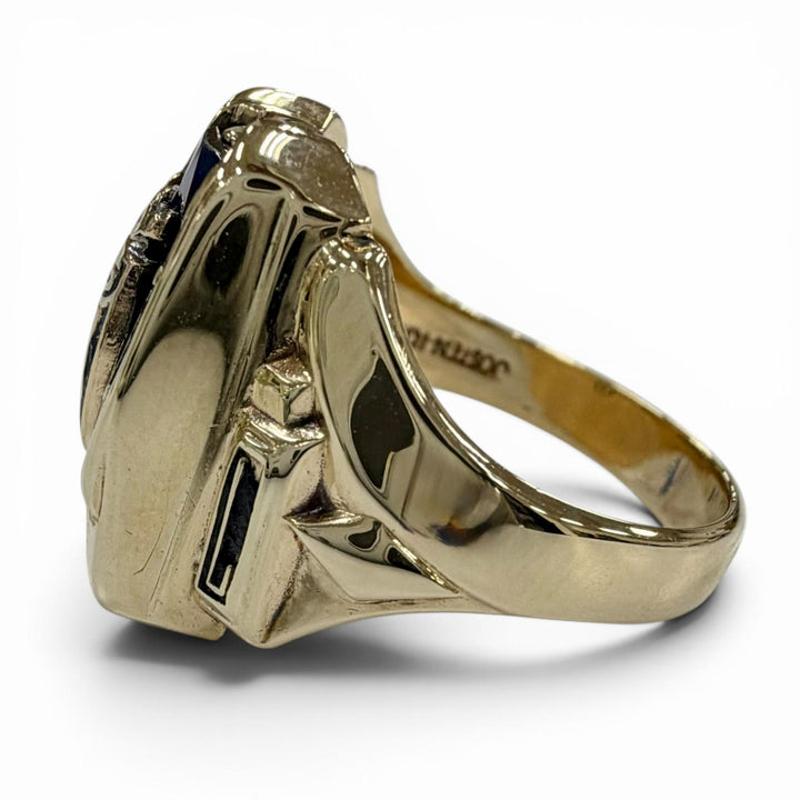 Great JOSTEN Ring ring College 1971 gold 10K mens