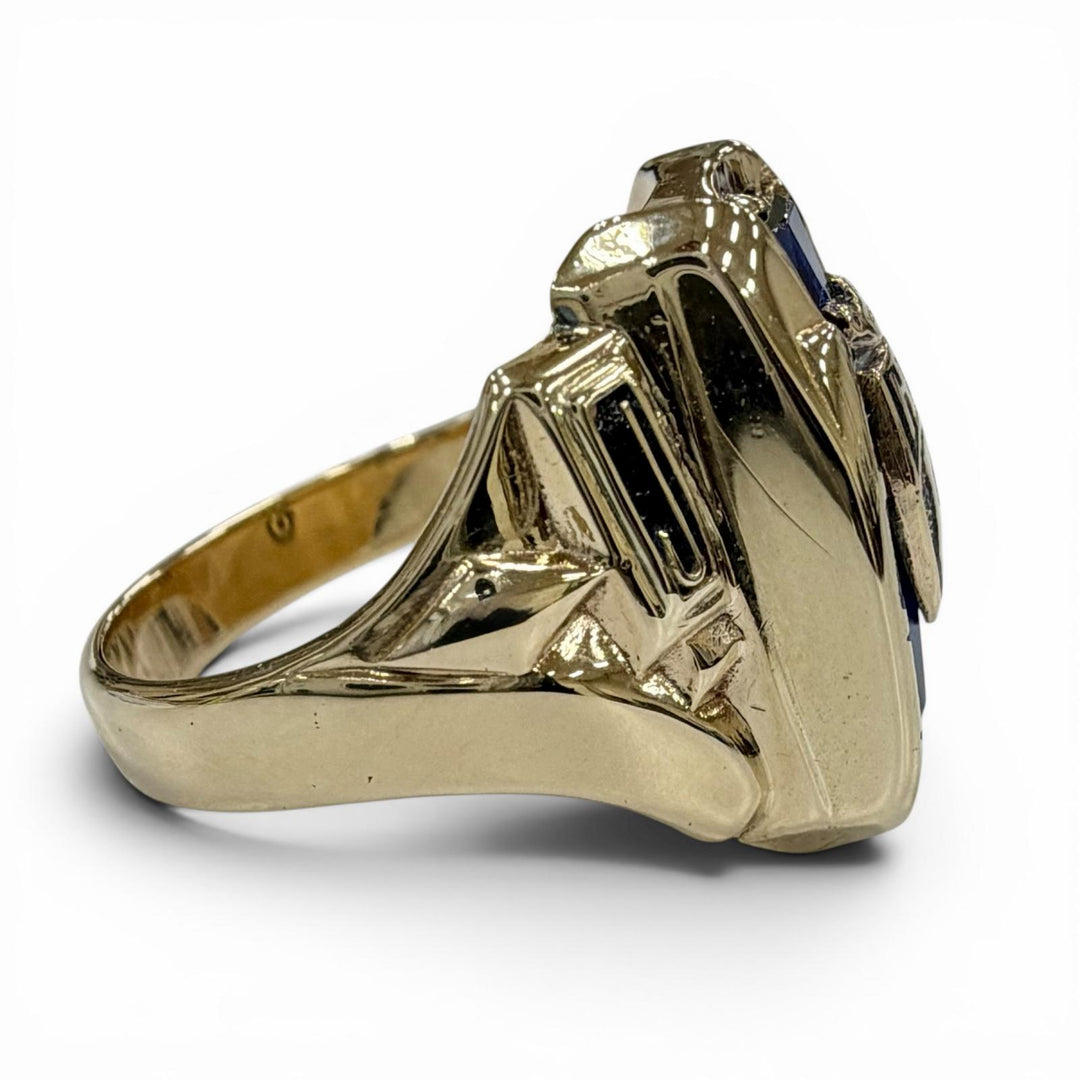 Great JOSTEN Ring ring College 1971 gold 10K mens