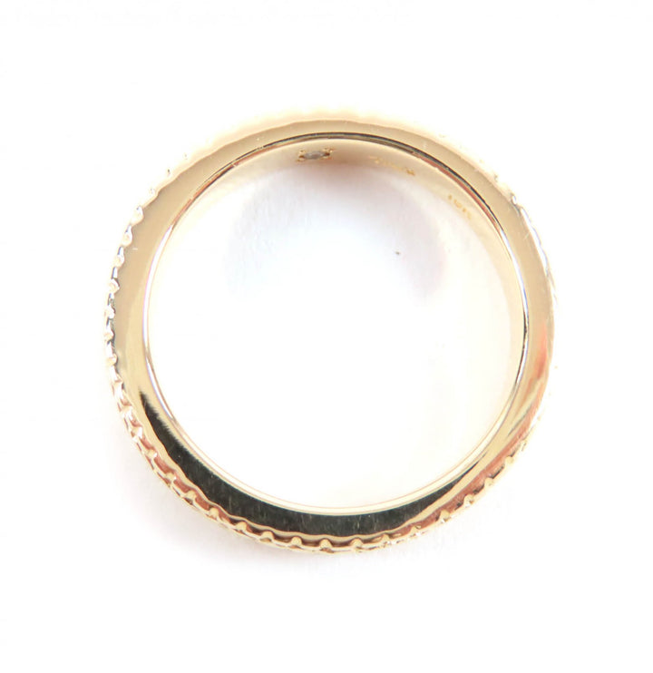Excellent Loree Rodkin Ring 1P Diamond Plain Band with Grooved Edge Ring 18K