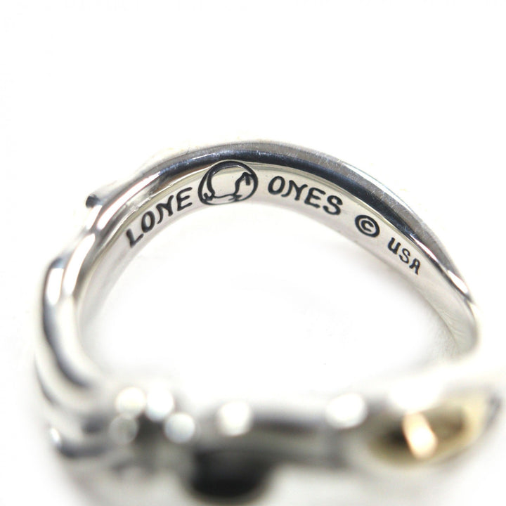 Excellent LONE ONES Ring Infinity Gold Eye Combi Silver 18K mens