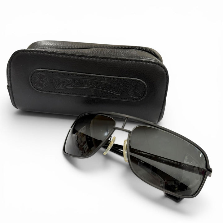 Very Good CHROME HEARTS sunglasses MORNING WOOD II black 925