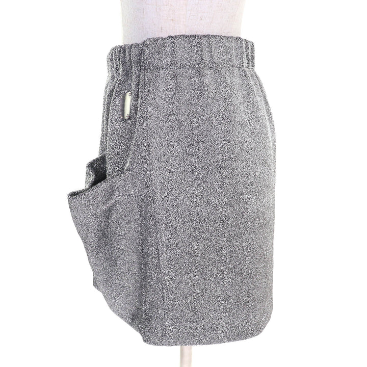 Pristine LOUIS VUITTON Mini skirt LVWith logo pocket design glitter knit Silver