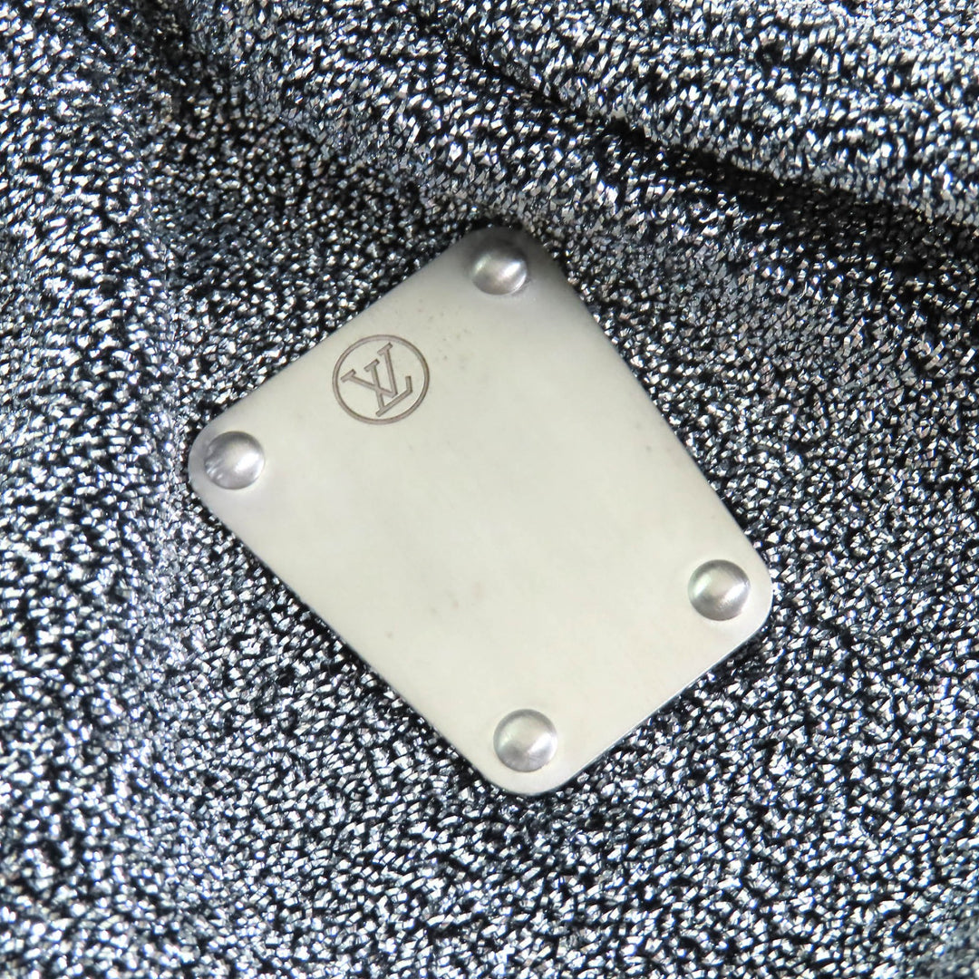 Pristine LOUIS VUITTON Mini skirt LVWith logo pocket design glitter knit Silver